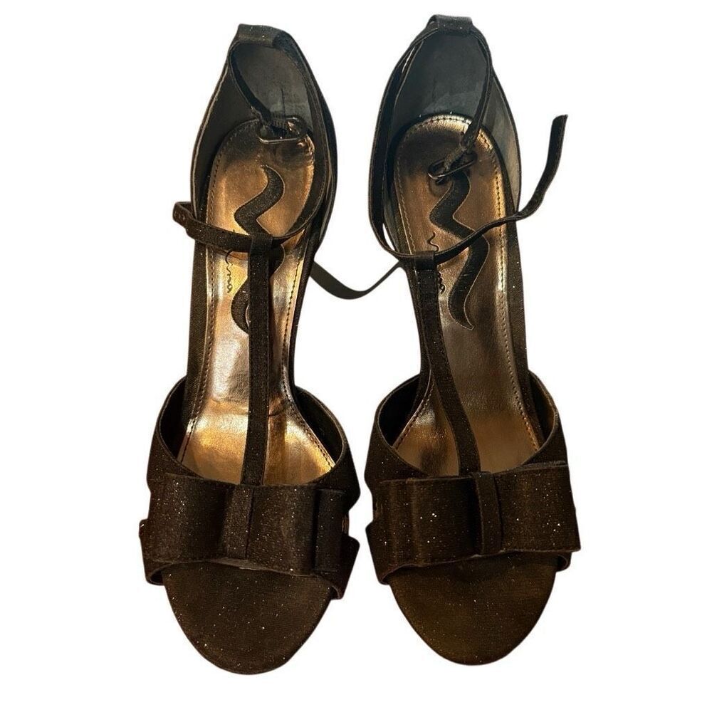 Nina black glitter heels-8.5